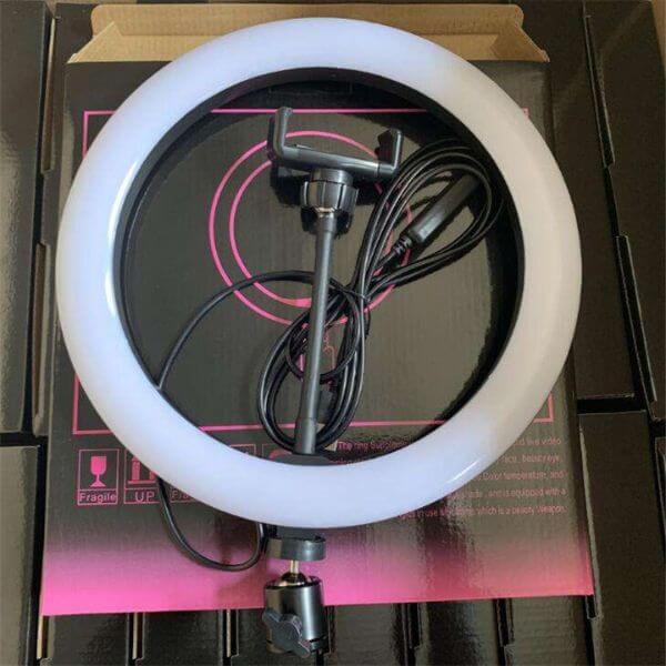 10-Inch LED Ring Light with Adjustable Phone Holder