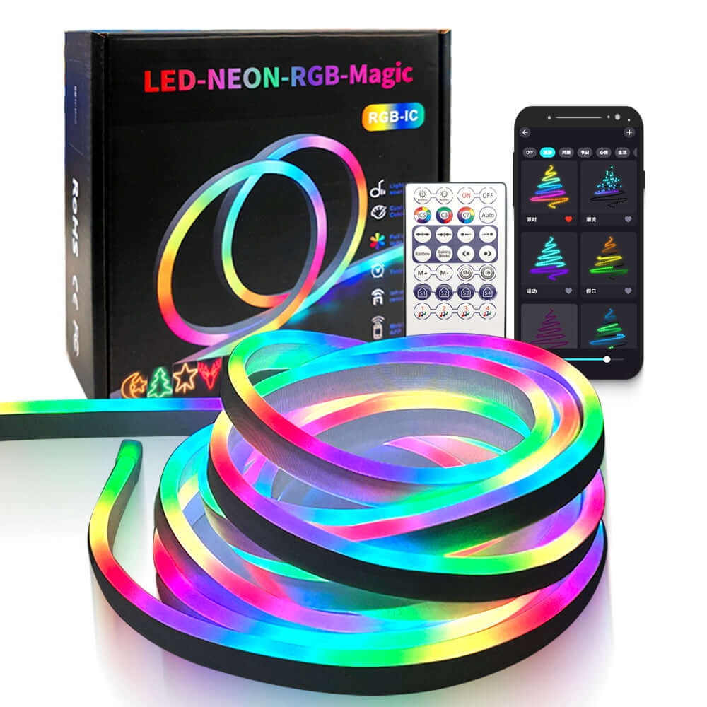 5m Colour Changing LED Neon Strip with Smart Controller