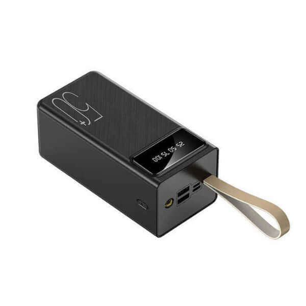 High-Capacity Portable Power Bank with LED Light and Fast Charging