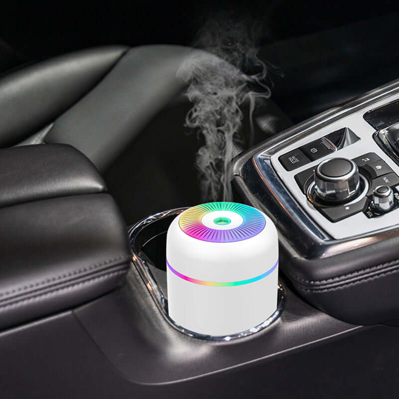 Mini Portable USB Humidifier with Colourful LED Light – 300ml
