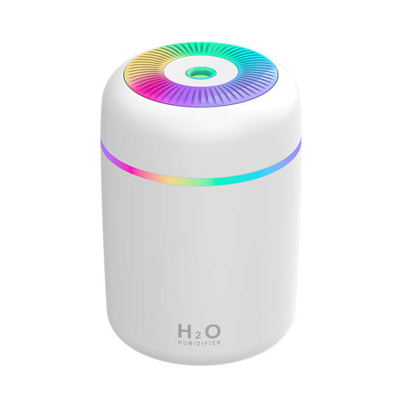 Mini Portable USB Humidifier with Colourful LED Light – 300ml