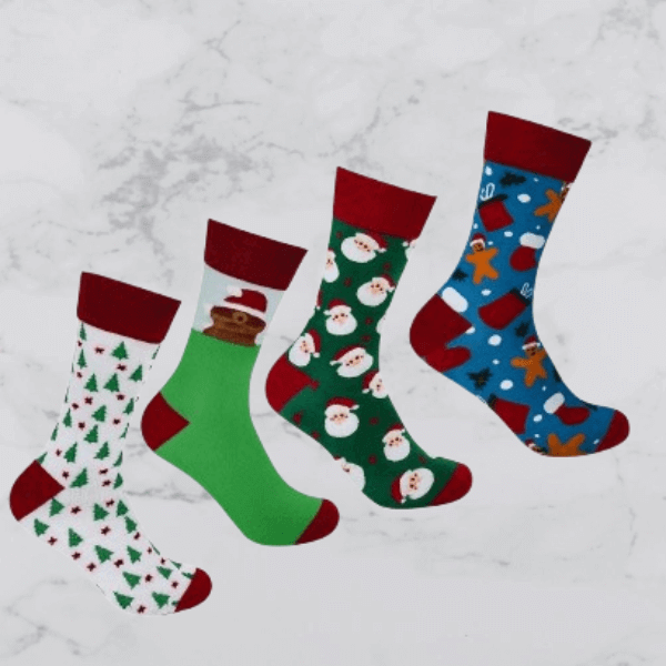 Festive Men’s Christmas Socks – Assorted Designs